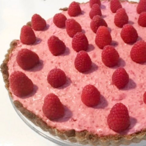 Glutenvrije frambozencheesecake met mascarpone Glutenvrije frambozencheesecake met mascarpone
