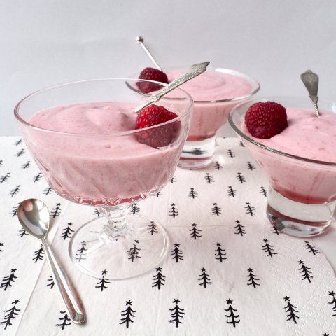 Glutenvrij frambozen mousse