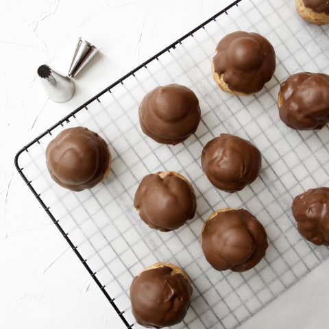 Glutenvrije slagroomsoesjes, mini moorkoppen