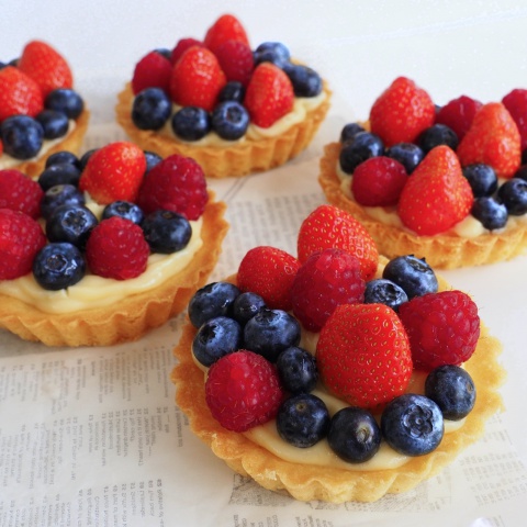 Glutenvrije tartelettes met rood fruit 