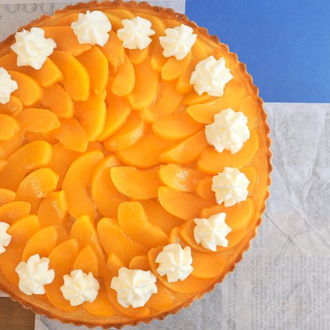 Glutenvrije perzik vlaai