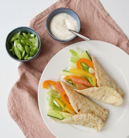 Glutenvrije wraps gerookte zalm Glutenvrije wraps gerookte zalm