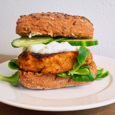 Groenteburger met tonijn