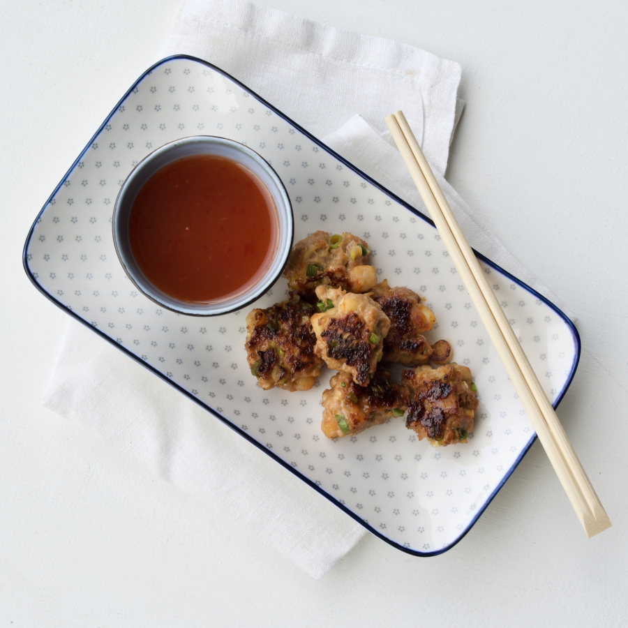 Glutenvrije kipgehaktballetjes met garnalen